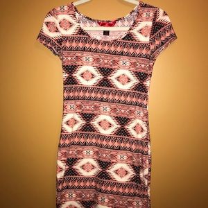 Tribal Print Bodycon Dress